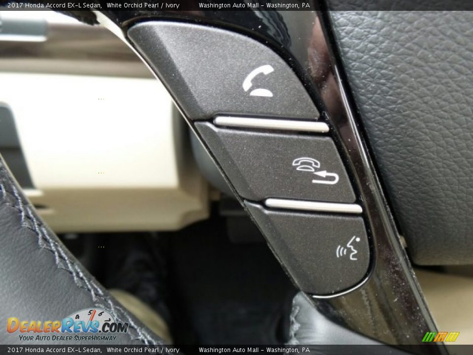2017 Honda Accord EX-L Sedan White Orchid Pearl / Ivory Photo #19
