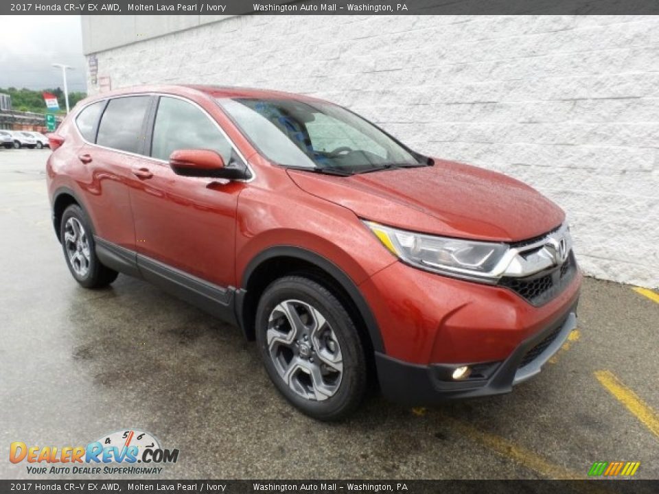 2017 Honda CR-V EX AWD Molten Lava Pearl / Ivory Photo #1