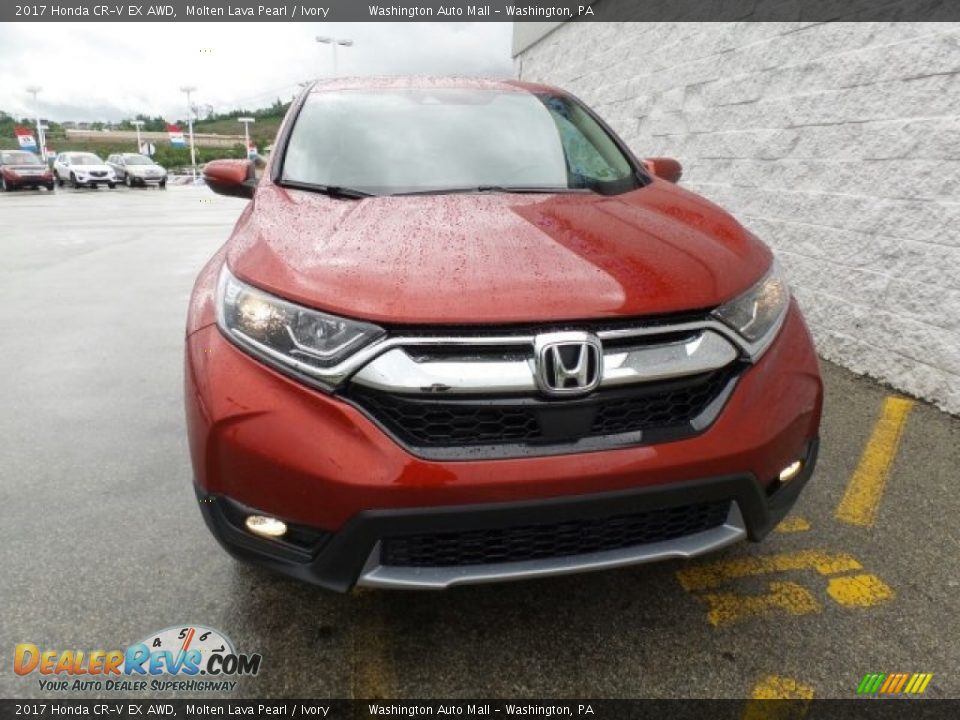 2017 Honda CR-V EX AWD Molten Lava Pearl / Ivory Photo #4