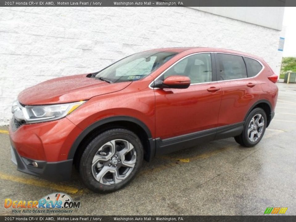 2017 Honda CR-V EX AWD Molten Lava Pearl / Ivory Photo #5