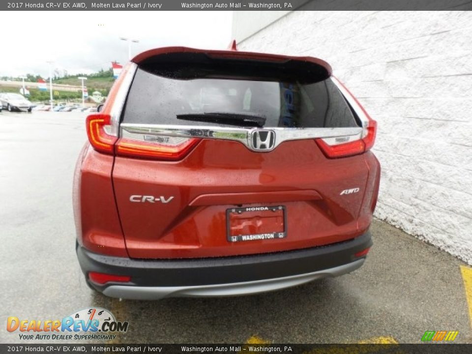 2017 Honda CR-V EX AWD Molten Lava Pearl / Ivory Photo #7