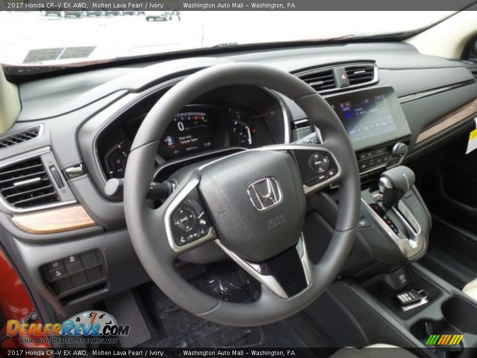 2017 Honda CR-V EX AWD Molten Lava Pearl / Ivory Photo #9
