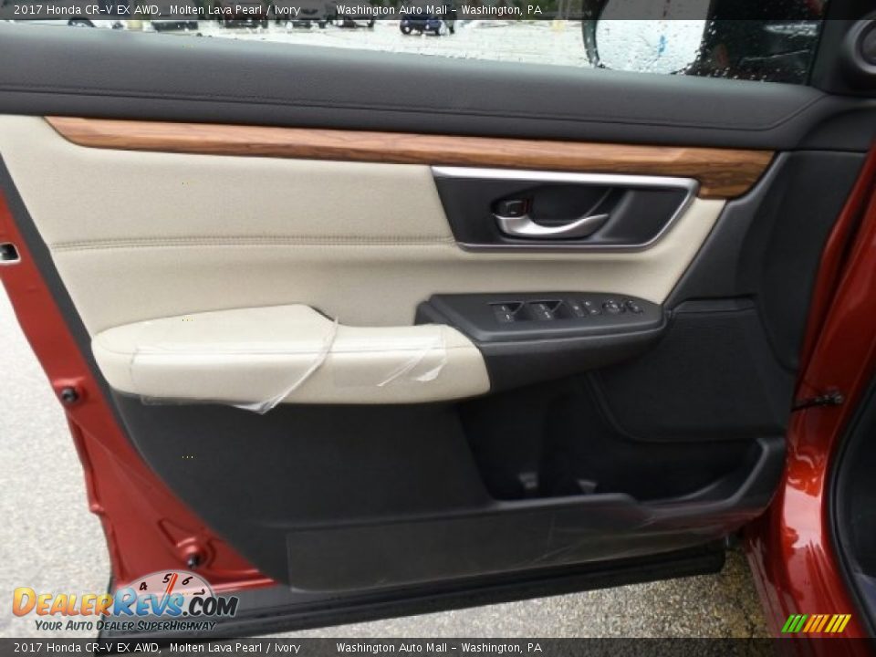 2017 Honda CR-V EX AWD Molten Lava Pearl / Ivory Photo #13