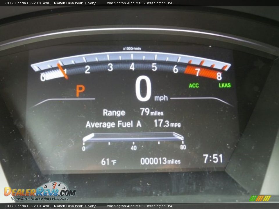 2017 Honda CR-V EX AWD Molten Lava Pearl / Ivory Photo #17