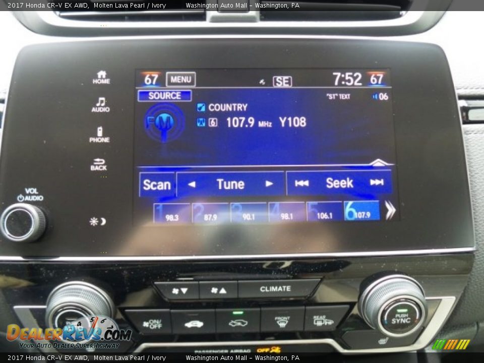 2017 Honda CR-V EX AWD Molten Lava Pearl / Ivory Photo #25
