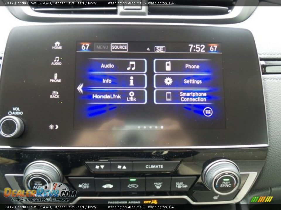 2017 Honda CR-V EX AWD Molten Lava Pearl / Ivory Photo #26