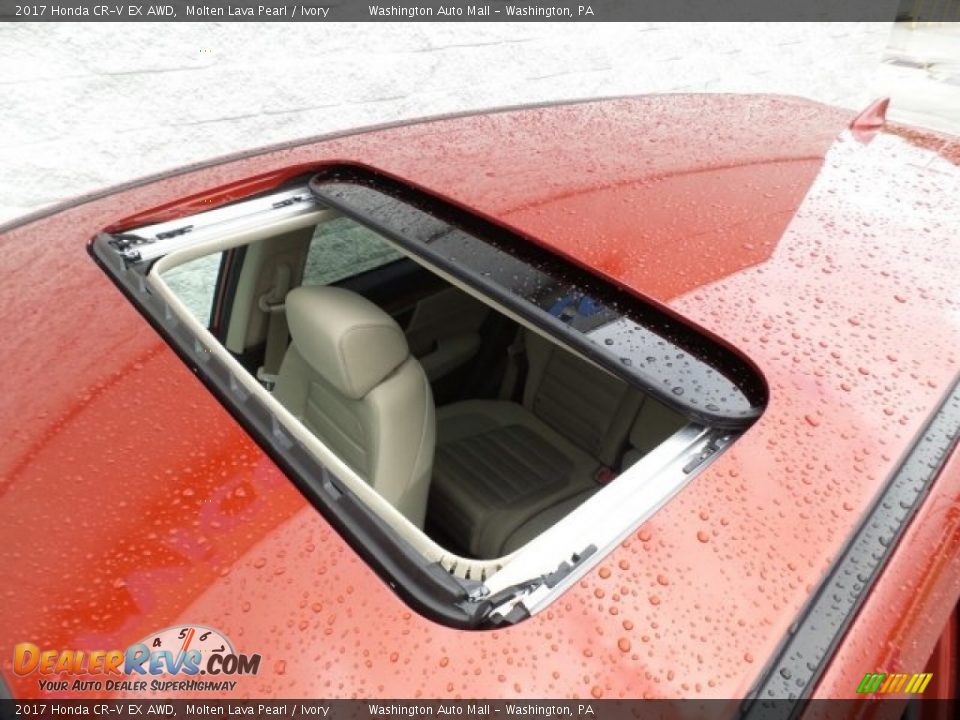 2017 Honda CR-V EX AWD Molten Lava Pearl / Ivory Photo #32
