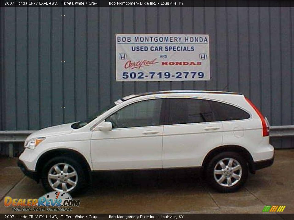 2007 Honda CR-V EX-L 4WD Taffeta White / Gray Photo #1