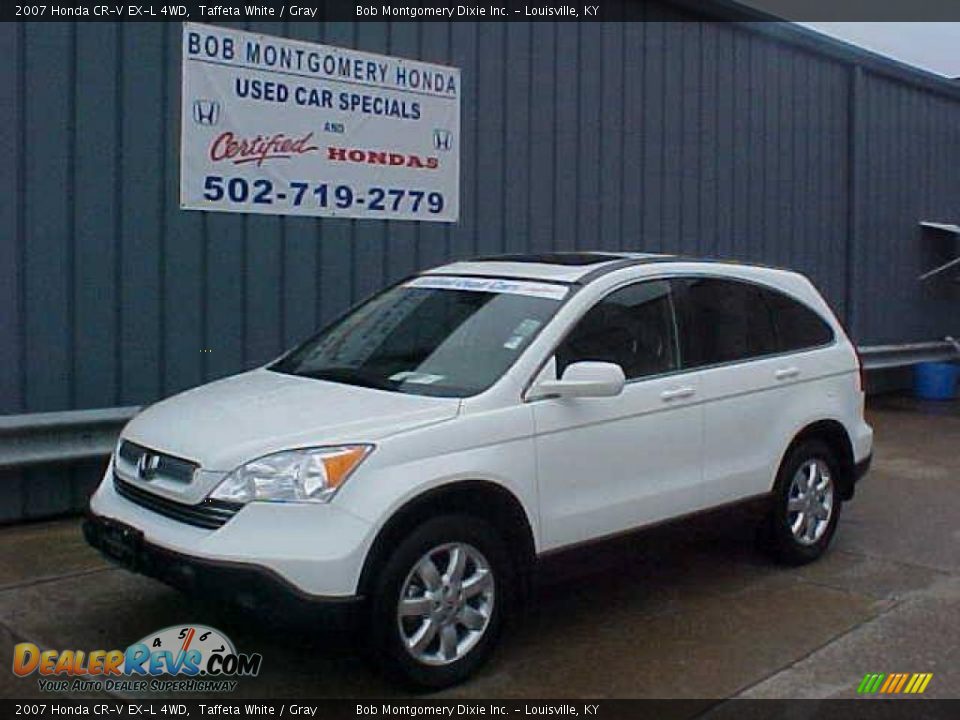 2007 Honda CR-V EX-L 4WD Taffeta White / Gray Photo #2