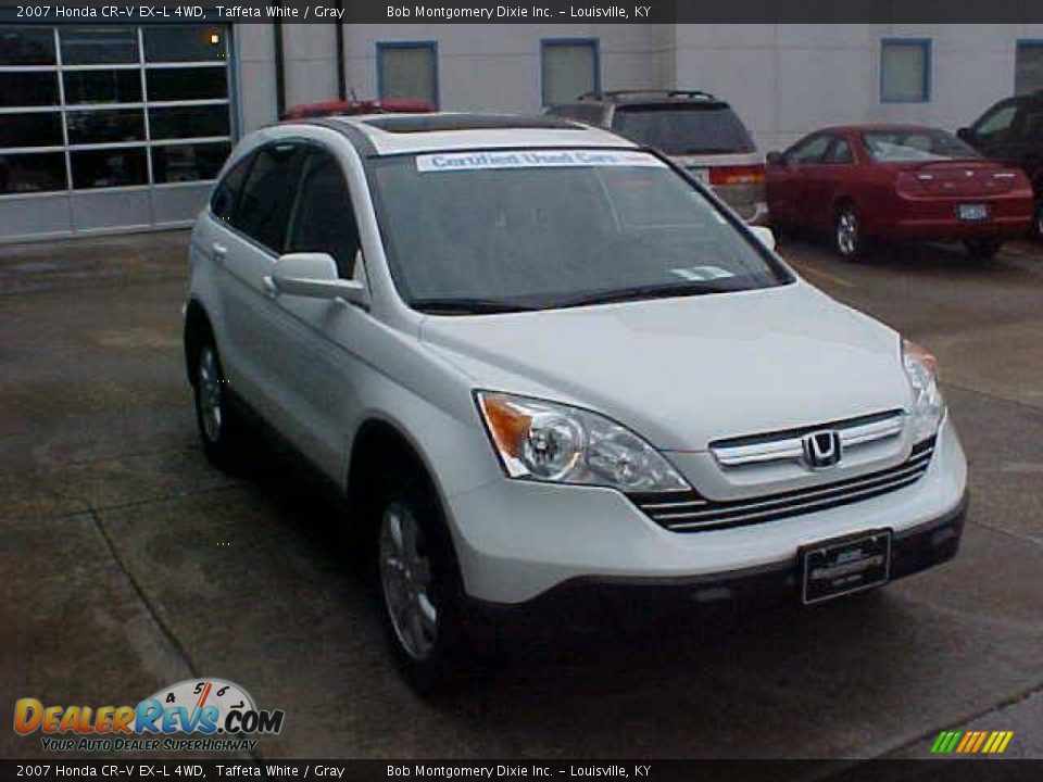 2007 Honda CR-V EX-L 4WD Taffeta White / Gray Photo #4