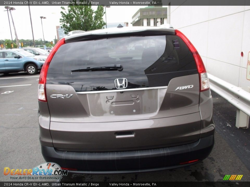 2014 Honda CR-V EX-L AWD Urban Titanium Metallic / Beige Photo #5