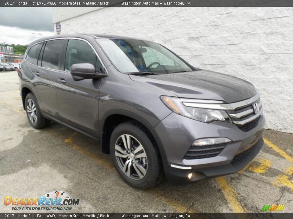 2017 Honda Pilot EX-L AWD Modern Steel Metallic / Black Photo #1