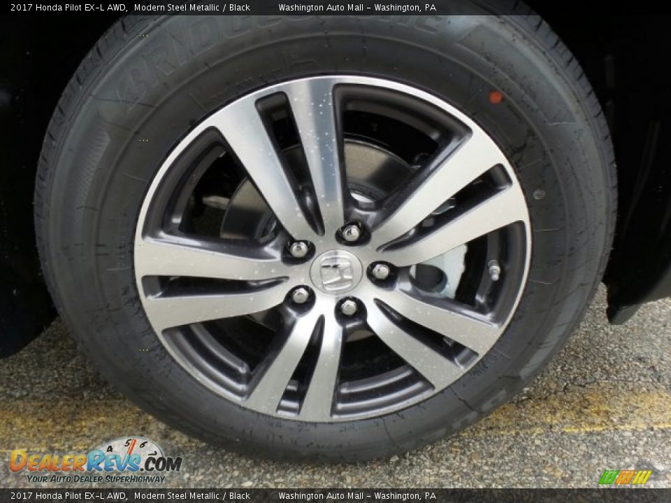 2017 Honda Pilot EX-L AWD Modern Steel Metallic / Black Photo #3