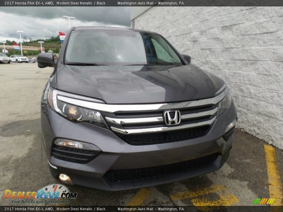 2017 Honda Pilot EX-L AWD Modern Steel Metallic / Black Photo #4