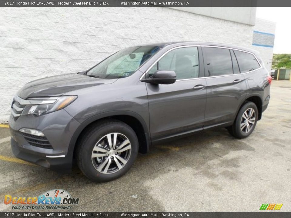 2017 Honda Pilot EX-L AWD Modern Steel Metallic / Black Photo #5