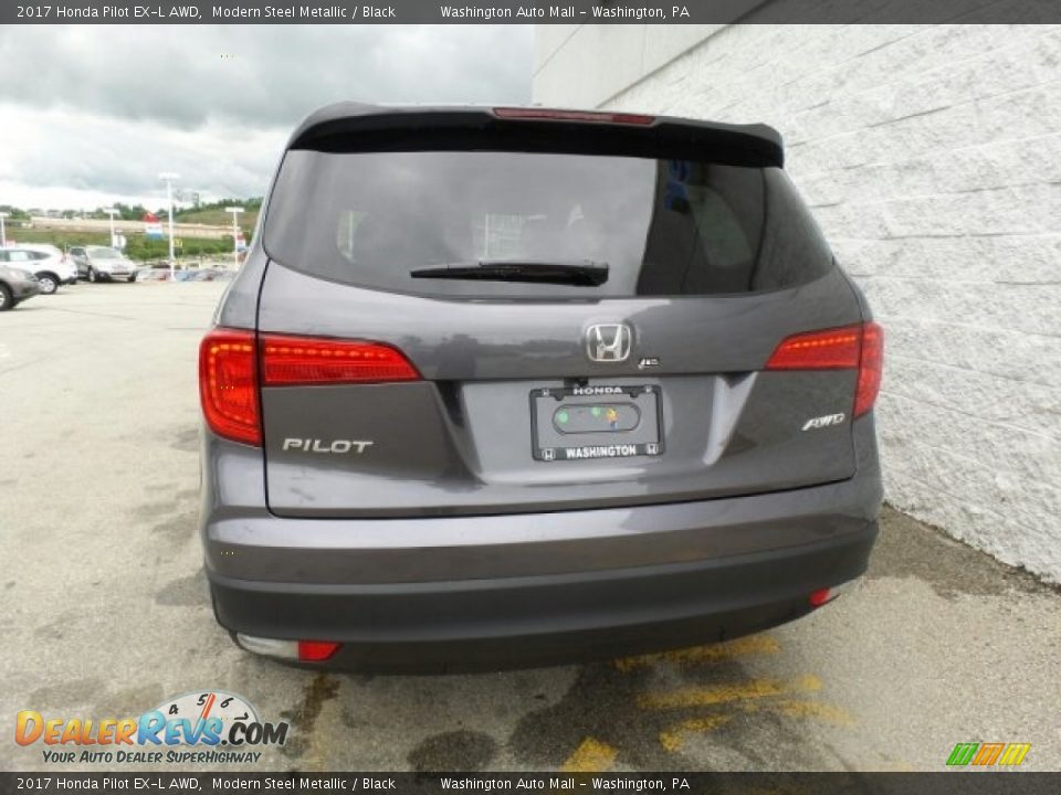 2017 Honda Pilot EX-L AWD Modern Steel Metallic / Black Photo #7