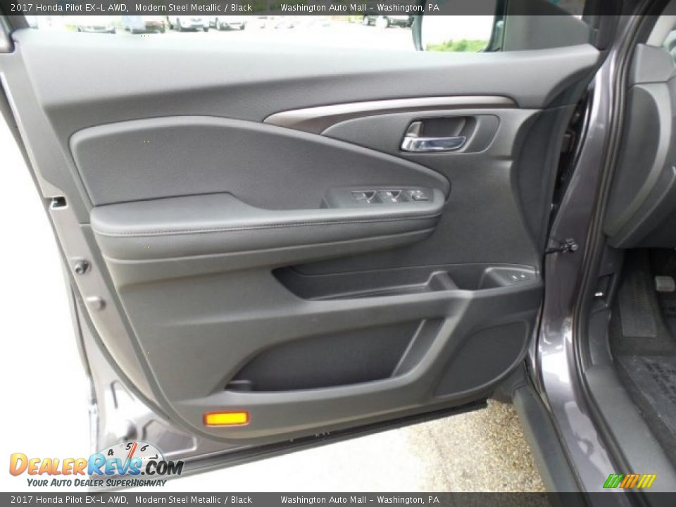 2017 Honda Pilot EX-L AWD Modern Steel Metallic / Black Photo #14