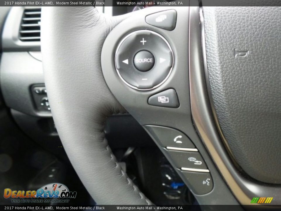 2017 Honda Pilot EX-L AWD Modern Steel Metallic / Black Photo #20