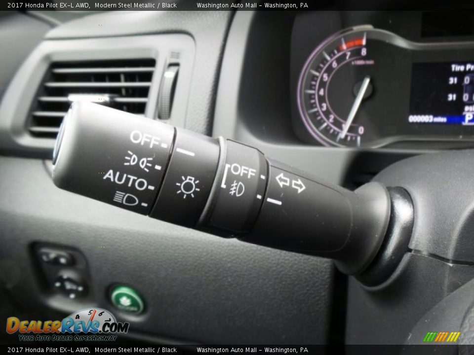 2017 Honda Pilot EX-L AWD Modern Steel Metallic / Black Photo #21