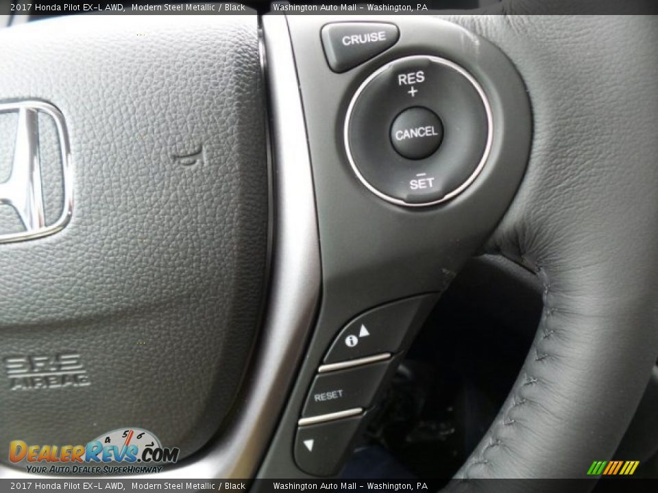 2017 Honda Pilot EX-L AWD Modern Steel Metallic / Black Photo #22