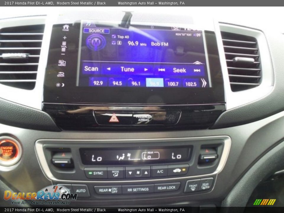 2017 Honda Pilot EX-L AWD Modern Steel Metallic / Black Photo #24