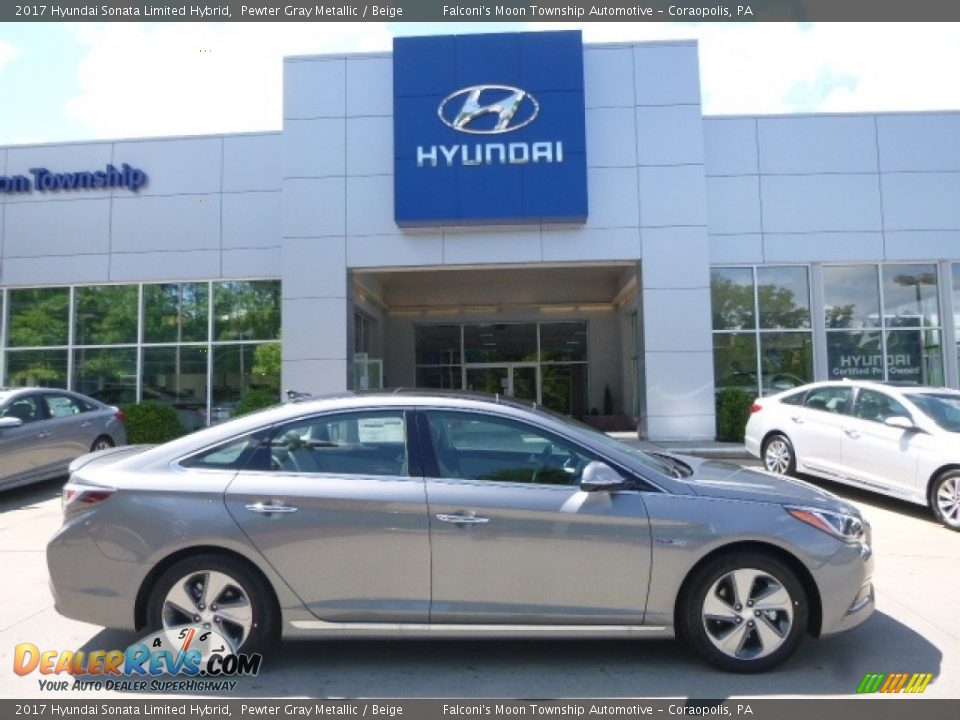 2017 Hyundai Sonata Limited Hybrid Pewter Gray Metallic / Beige Photo #1