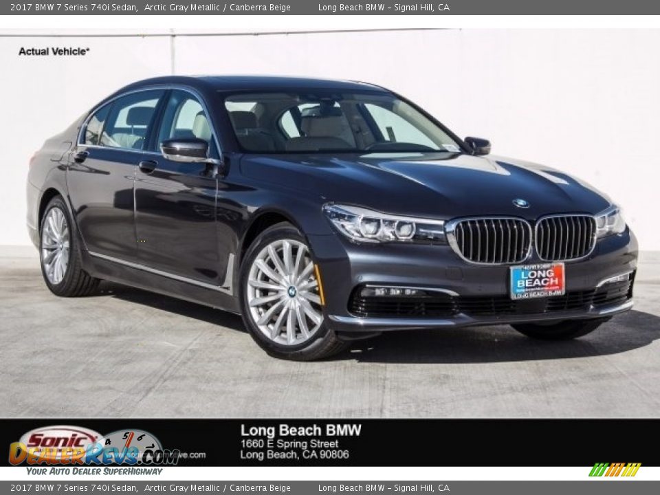 2017 BMW 7 Series 740i Sedan Arctic Gray Metallic / Canberra Beige Photo #1