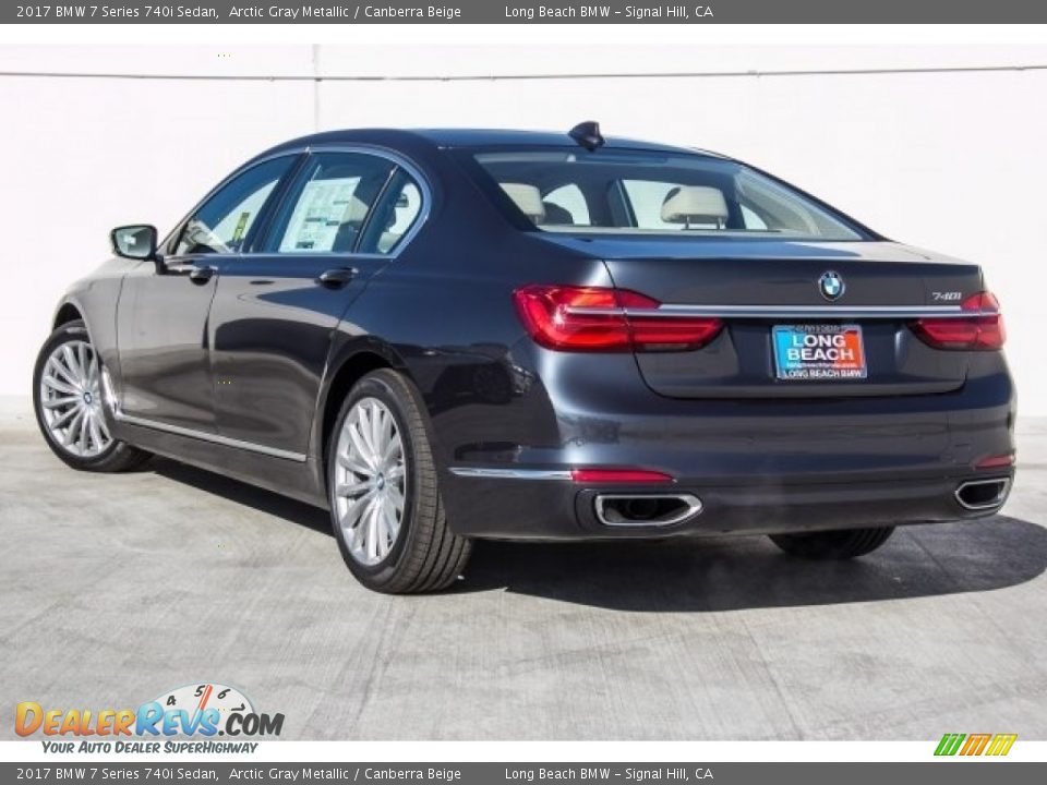 2017 BMW 7 Series 740i Sedan Arctic Gray Metallic / Canberra Beige Photo #3