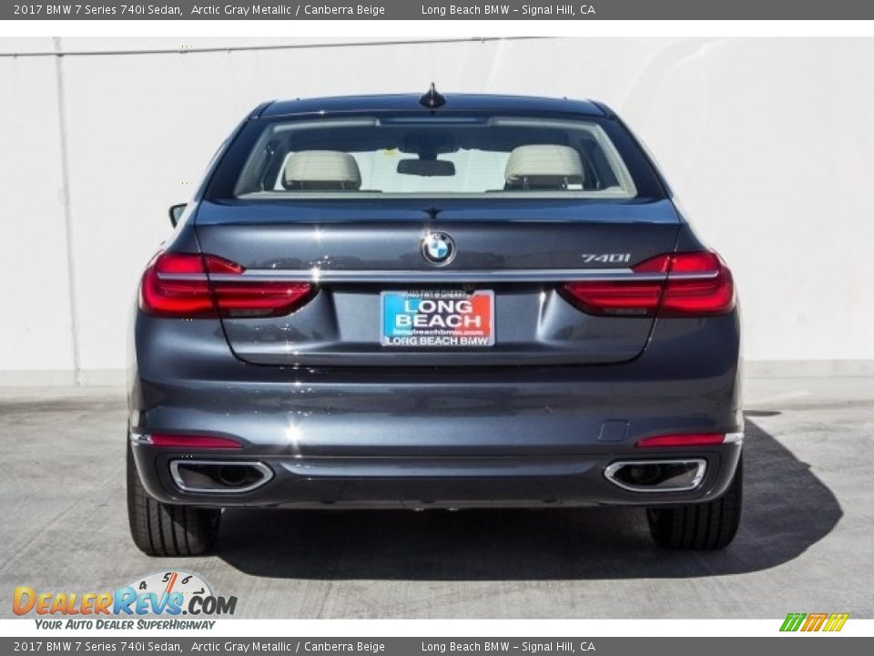 2017 BMW 7 Series 740i Sedan Arctic Gray Metallic / Canberra Beige Photo #4