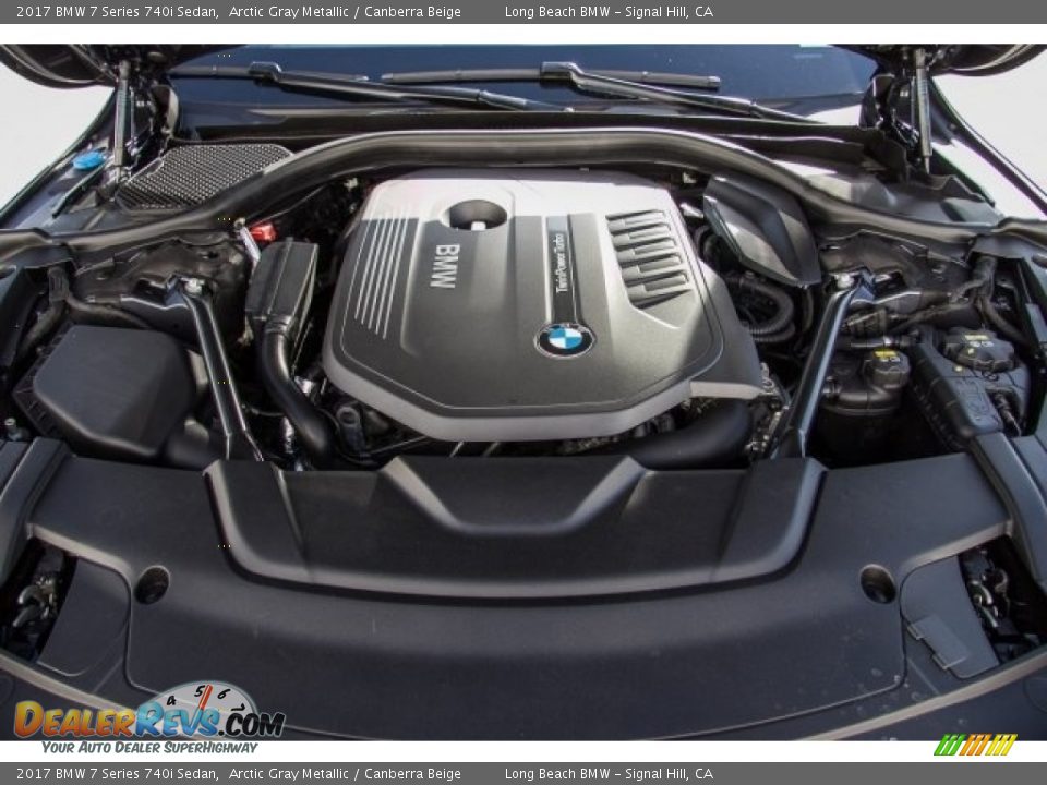 2017 BMW 7 Series 740i Sedan Arctic Gray Metallic / Canberra Beige Photo #9