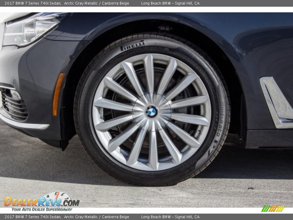 2017 BMW 7 Series 740i Sedan Arctic Gray Metallic / Canberra Beige Photo #10