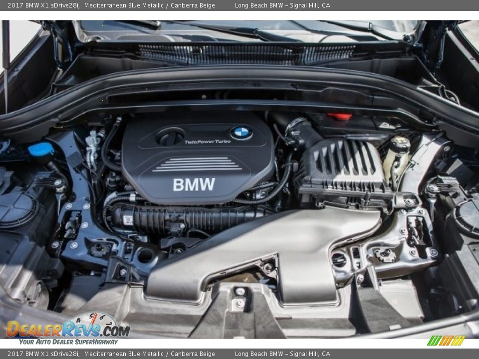 2017 BMW X1 sDrive28i Mediterranean Blue Metallic / Canberra Beige Photo #8