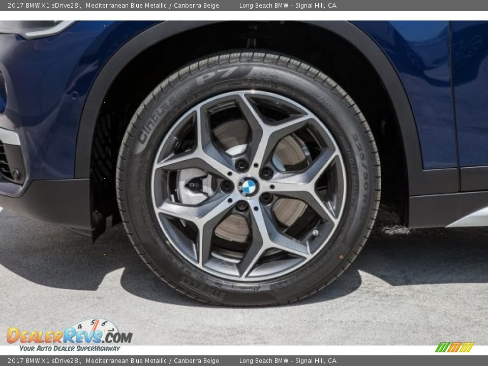 2017 BMW X1 sDrive28i Mediterranean Blue Metallic / Canberra Beige Photo #9