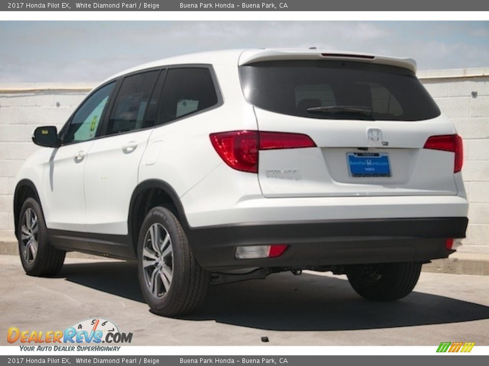 2017 Honda Pilot EX White Diamond Pearl / Beige Photo #2