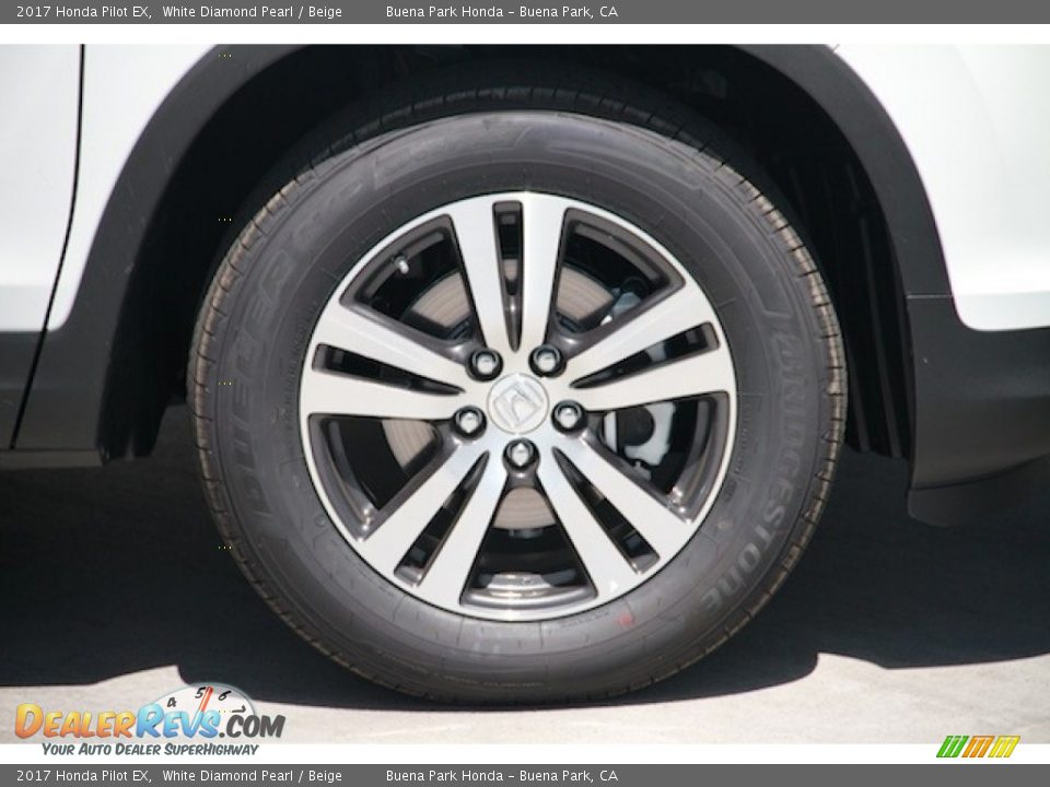 2017 Honda Pilot EX White Diamond Pearl / Beige Photo #5