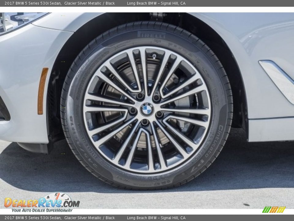 2017 BMW 5 Series 530i Sedan Glacier Silver Metallic / Black Photo #9