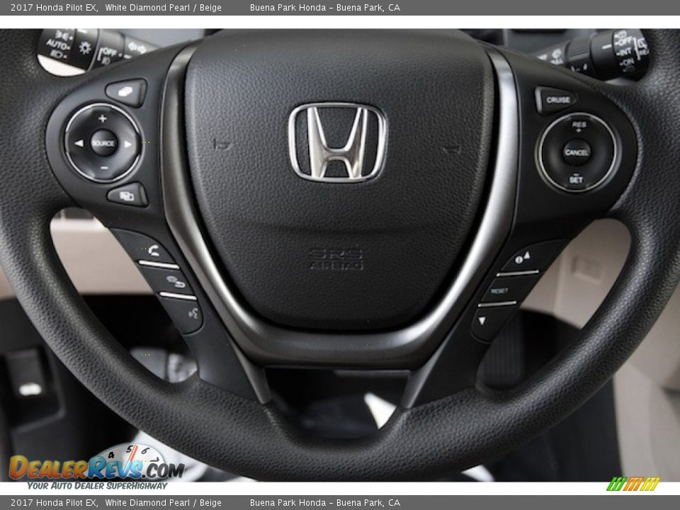 2017 Honda Pilot EX White Diamond Pearl / Beige Photo #10