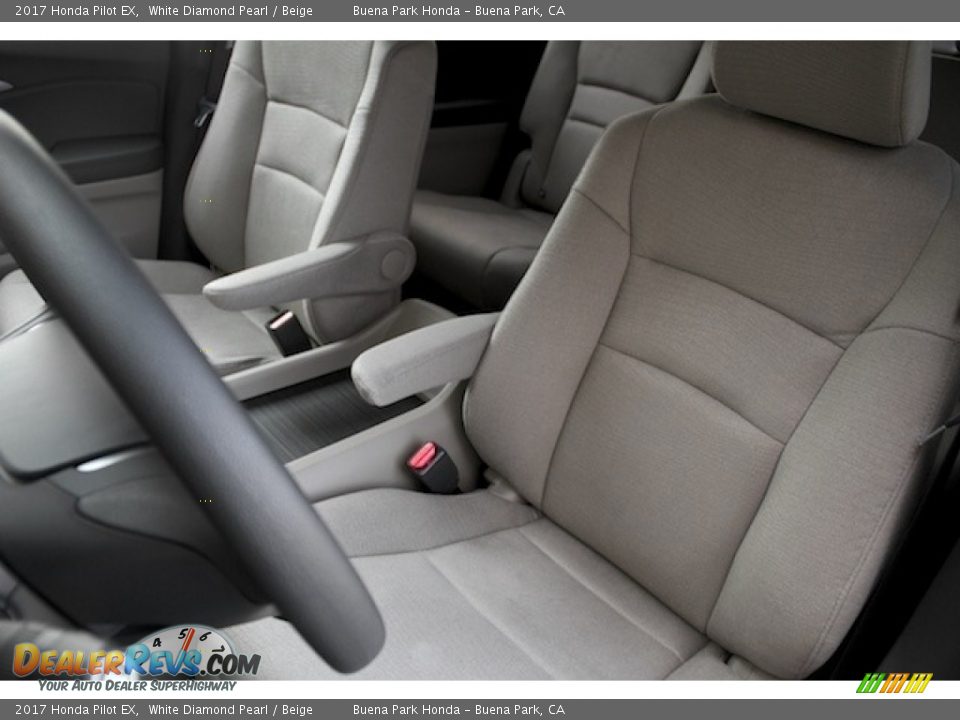 2017 Honda Pilot EX White Diamond Pearl / Beige Photo #11