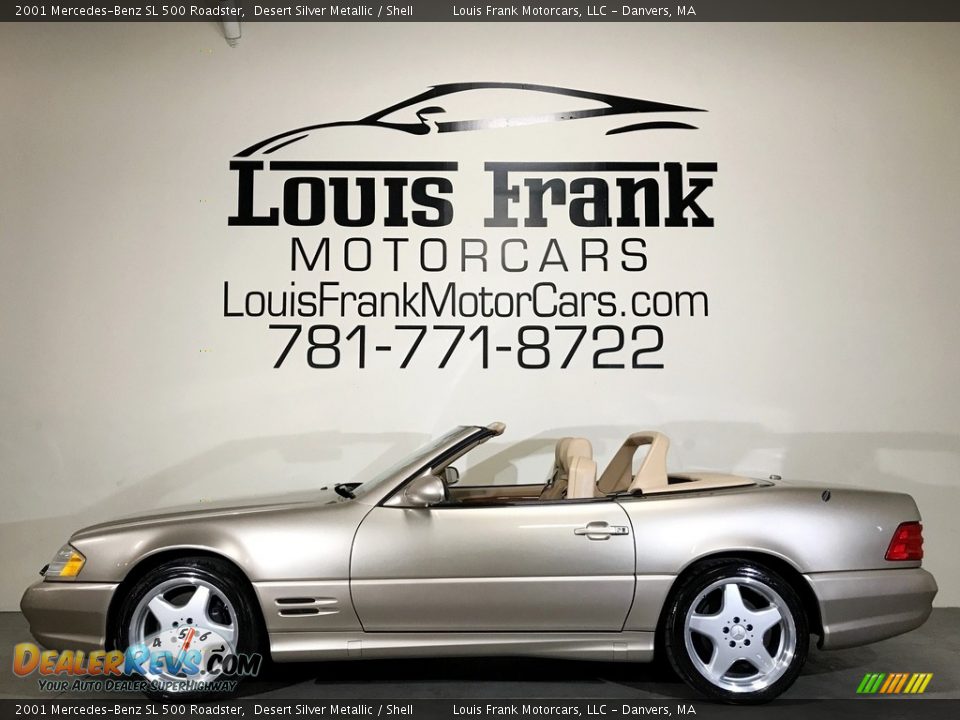 2001 Mercedes-Benz SL 500 Roadster Desert Silver Metallic / Shell Photo #1