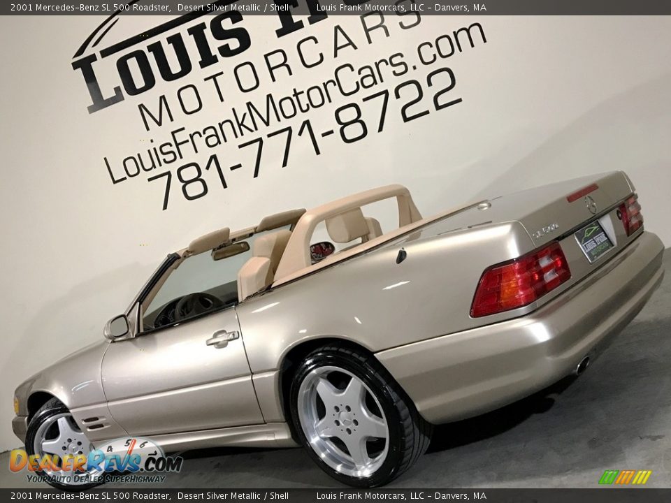 2001 Mercedes-Benz SL 500 Roadster Desert Silver Metallic / Shell Photo #3
