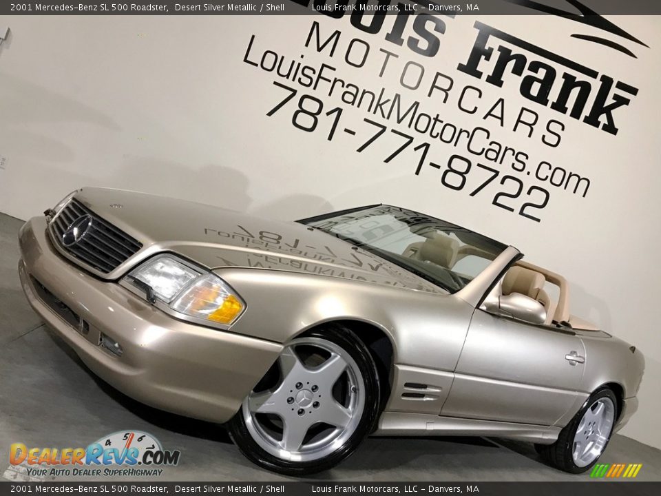 2001 Mercedes-Benz SL 500 Roadster Desert Silver Metallic / Shell Photo #4