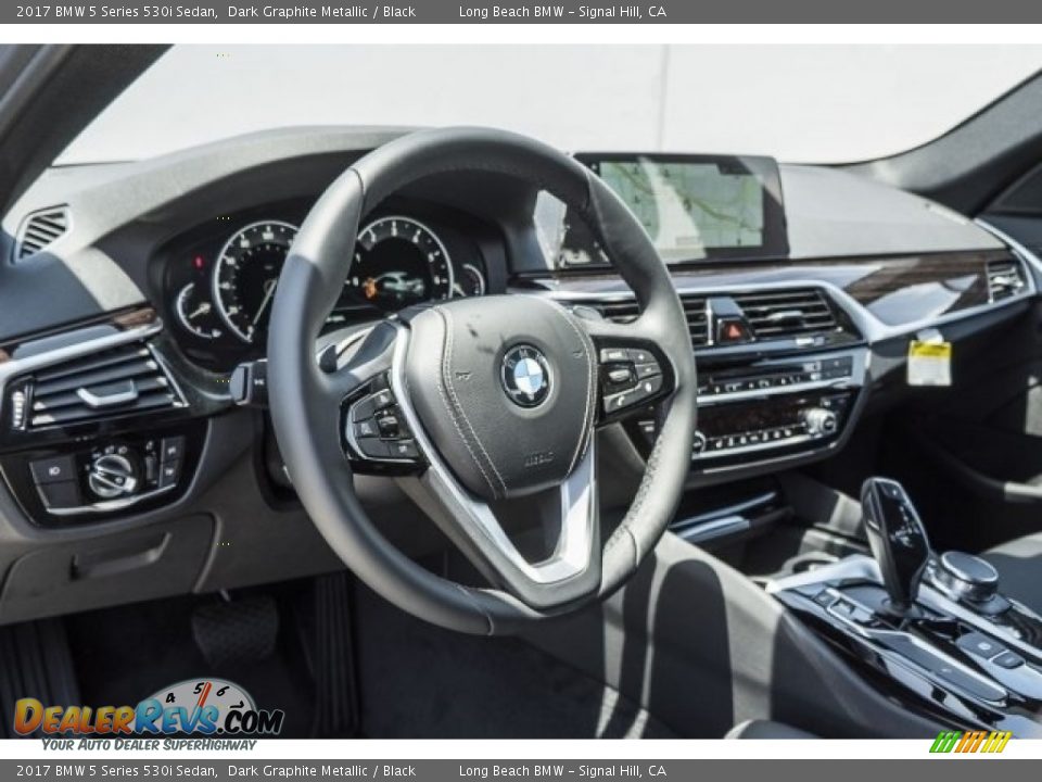 2017 BMW 5 Series 530i Sedan Dark Graphite Metallic / Black Photo #5