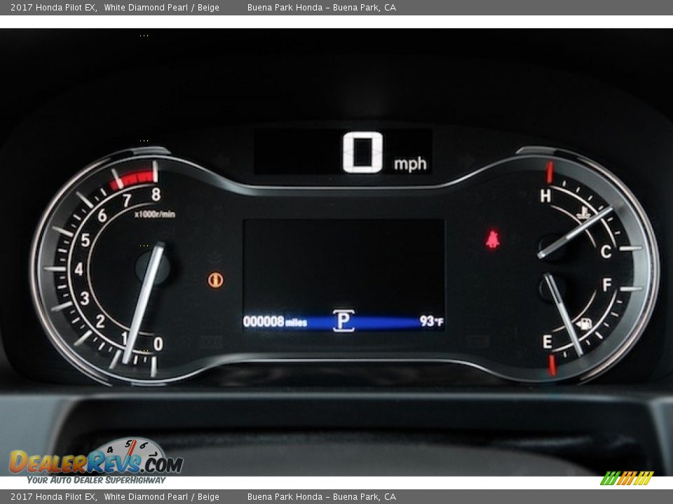 2017 Honda Pilot EX White Diamond Pearl / Beige Photo #18