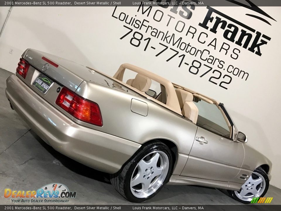 2001 Mercedes-Benz SL 500 Roadster Desert Silver Metallic / Shell Photo #5