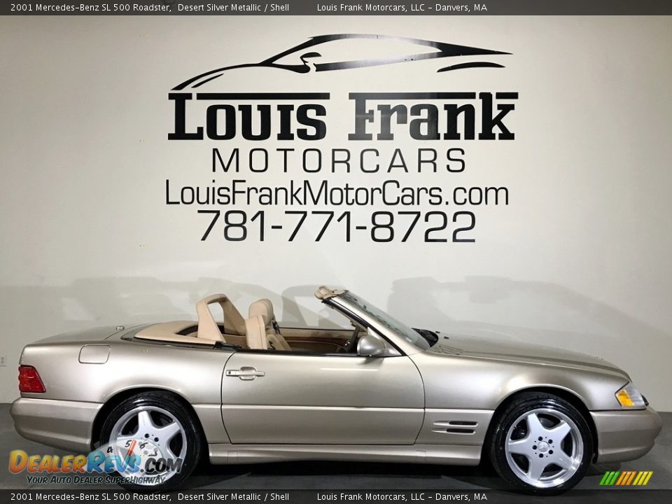 2001 Mercedes-Benz SL 500 Roadster Desert Silver Metallic / Shell Photo #6