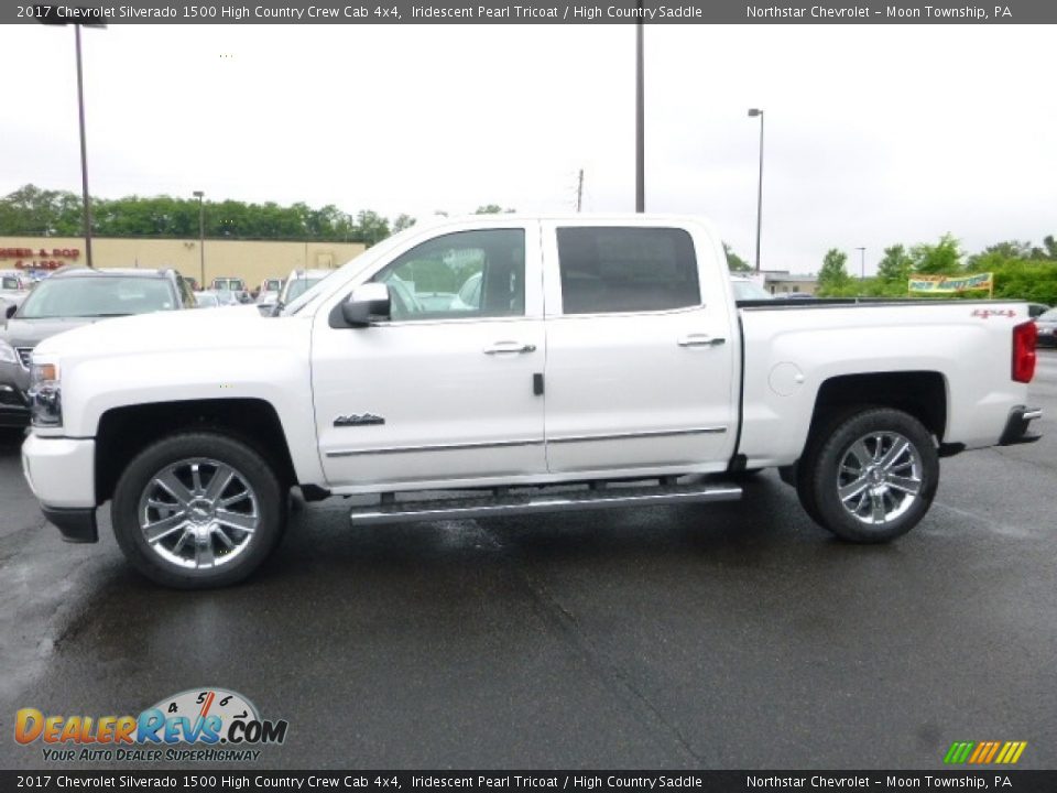 2017 Chevrolet Silverado 1500 High Country Crew Cab 4x4 Iridescent Pearl Tricoat / High Country Saddle Photo #2