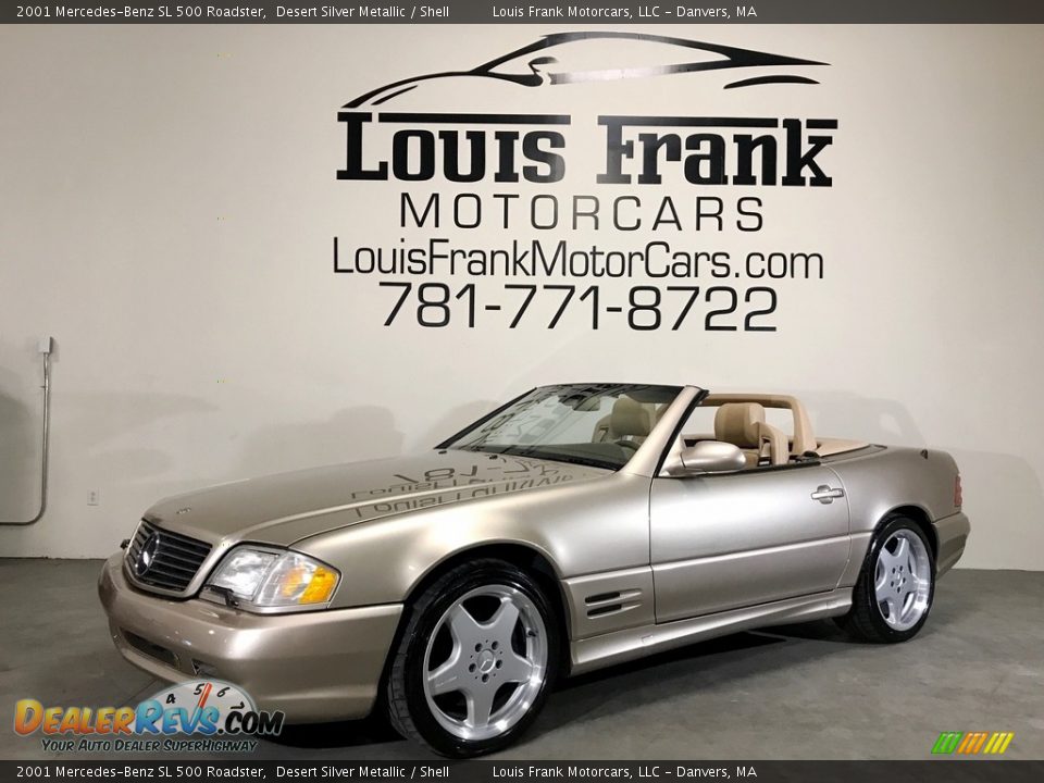 2001 Mercedes-Benz SL 500 Roadster Desert Silver Metallic / Shell Photo #9