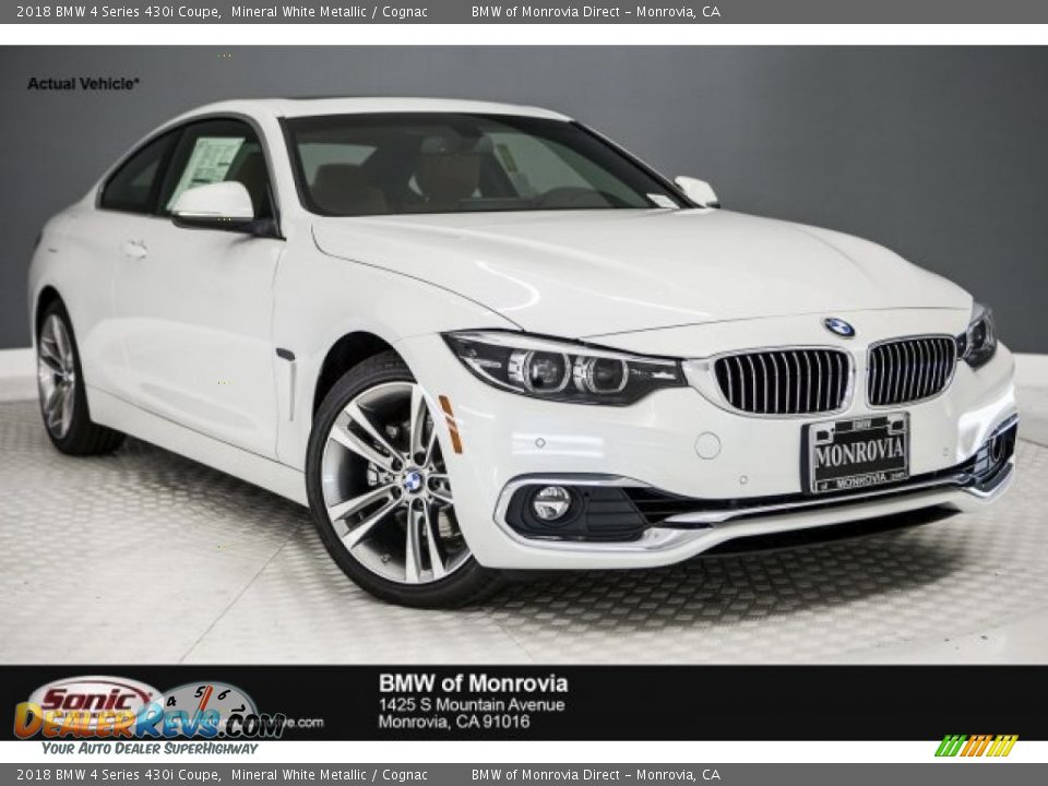 2018 BMW 4 Series 430i Coupe Mineral White Metallic / Cognac Photo #1