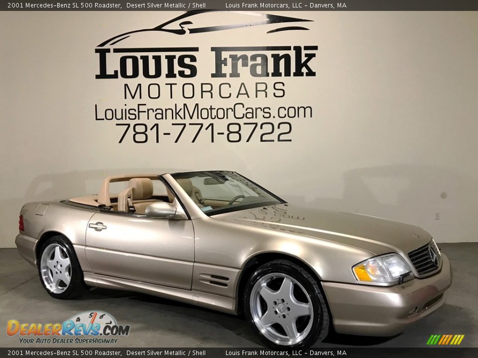 2001 Mercedes-Benz SL 500 Roadster Desert Silver Metallic / Shell Photo #10