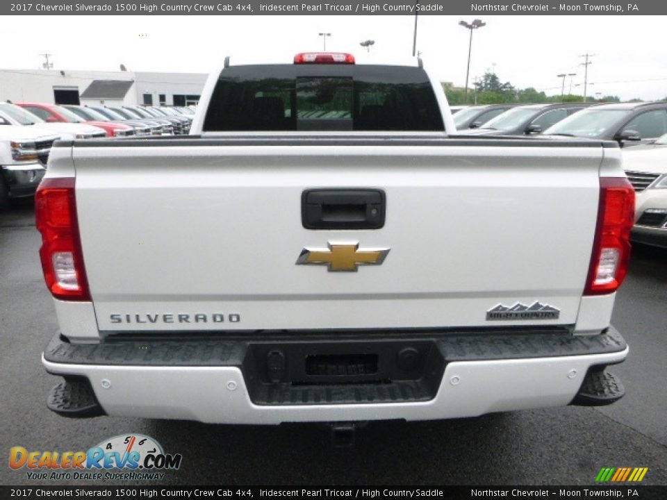 2017 Chevrolet Silverado 1500 High Country Crew Cab 4x4 Iridescent Pearl Tricoat / High Country Saddle Photo #4